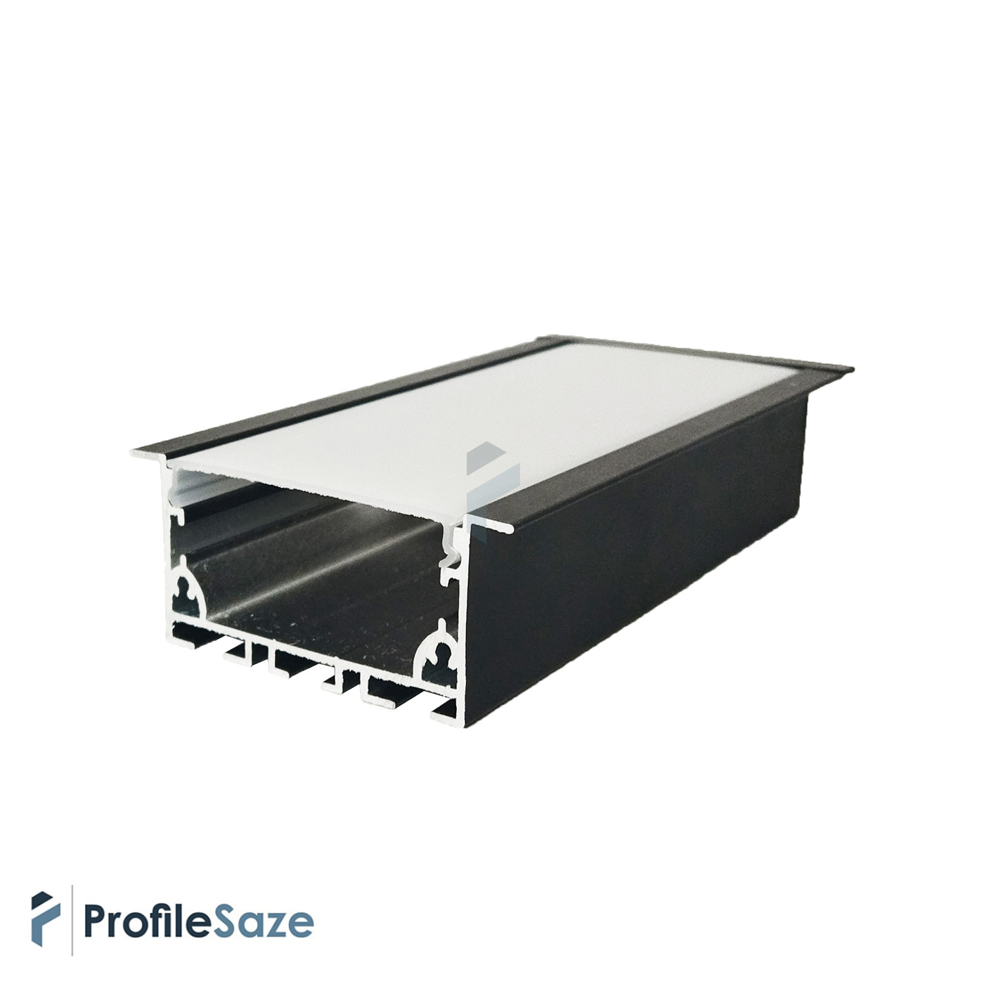 پروفیل نور خطی آلومینیومی 5 سانتی لبه دار کد L51B مشکی (شاخه 3 متری) + دیفیوزر رایگان