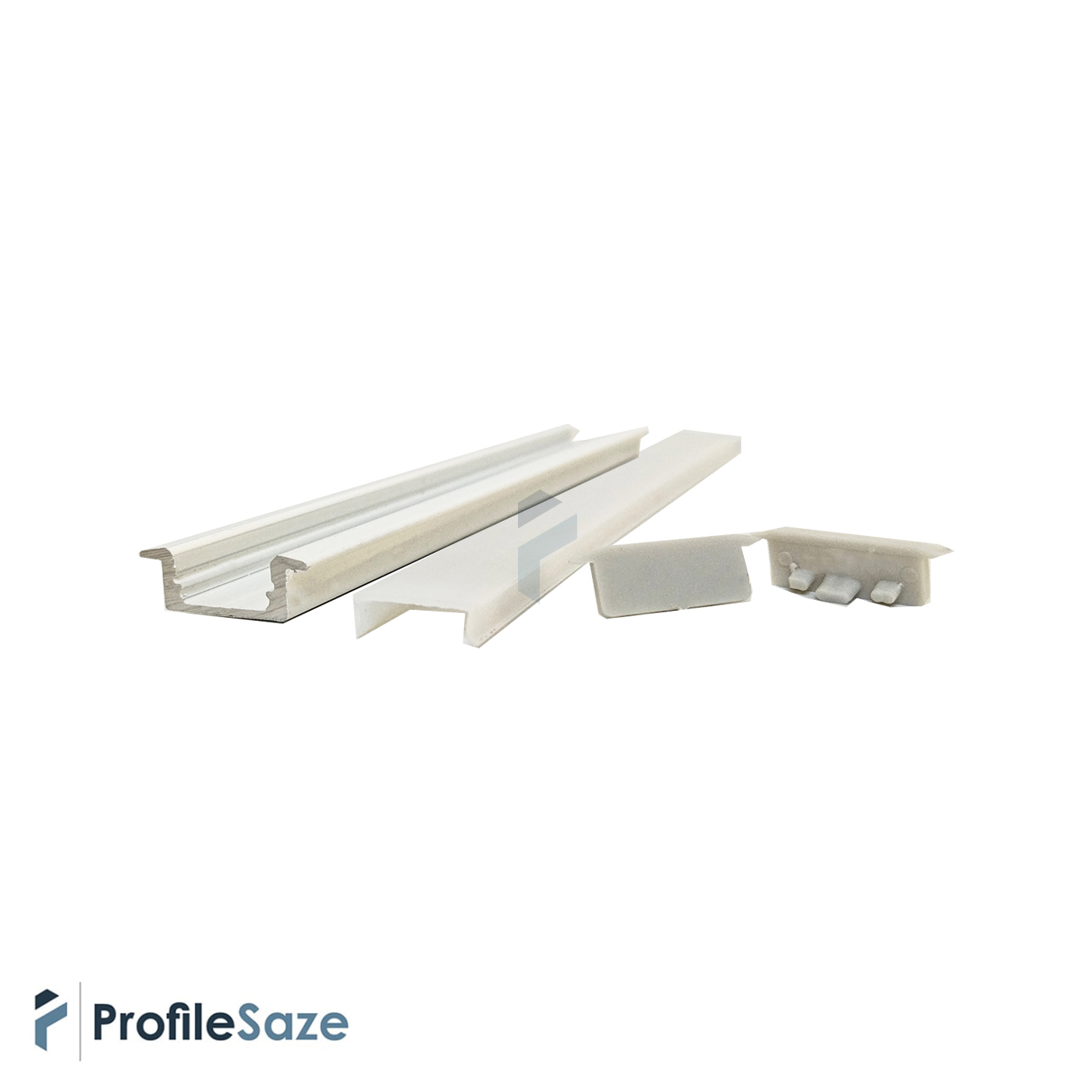 پروفیل نور خطی آلومینیومی 2 سانتی توکار کد L20W سفید (شاخه 3 متری) + دیفیوزر رایگان