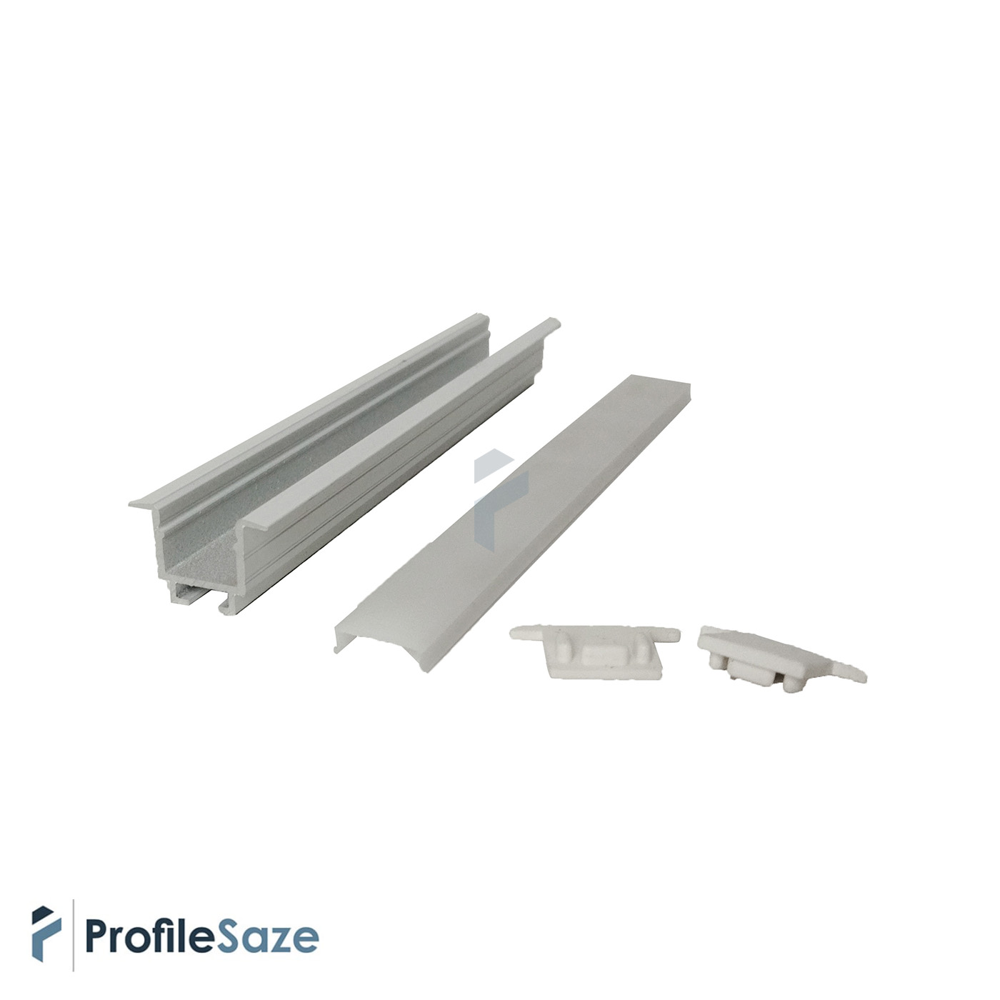 پروفیل نور خطی آلومینیومی 2 سانتی کنافی فنرخور کد LK2W سفید (شاخه 3 متری) + دیفیوزر رایگان
