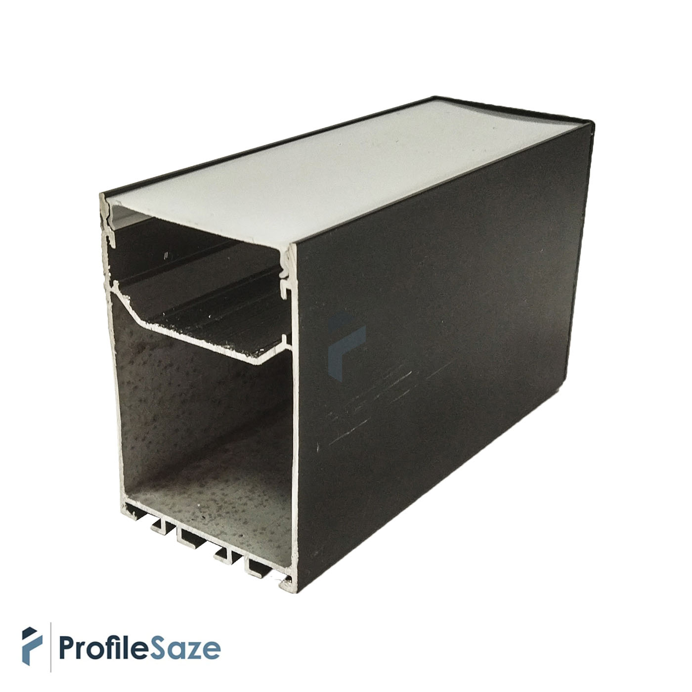 پروفیل نور خطی آلومینیومی 60 × 90 کد L69B مشکی (شاخه 3 متری) + دیفیوزر رایگان