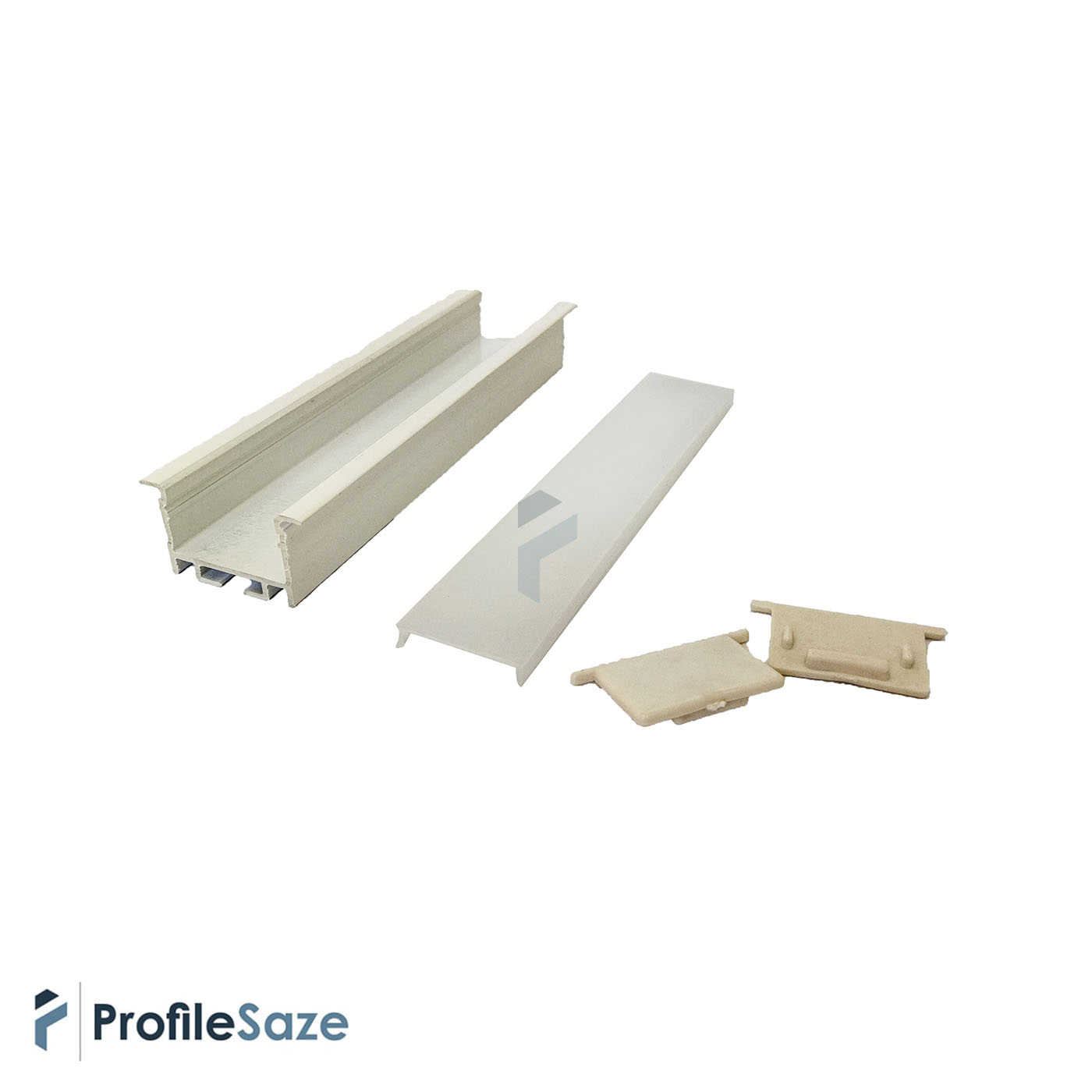پروفیل نور خطی آلومینیومی 3 سانتی لبه دار کد L30W سفید (شاخه 3 متری) + دیفیوزر رایگان