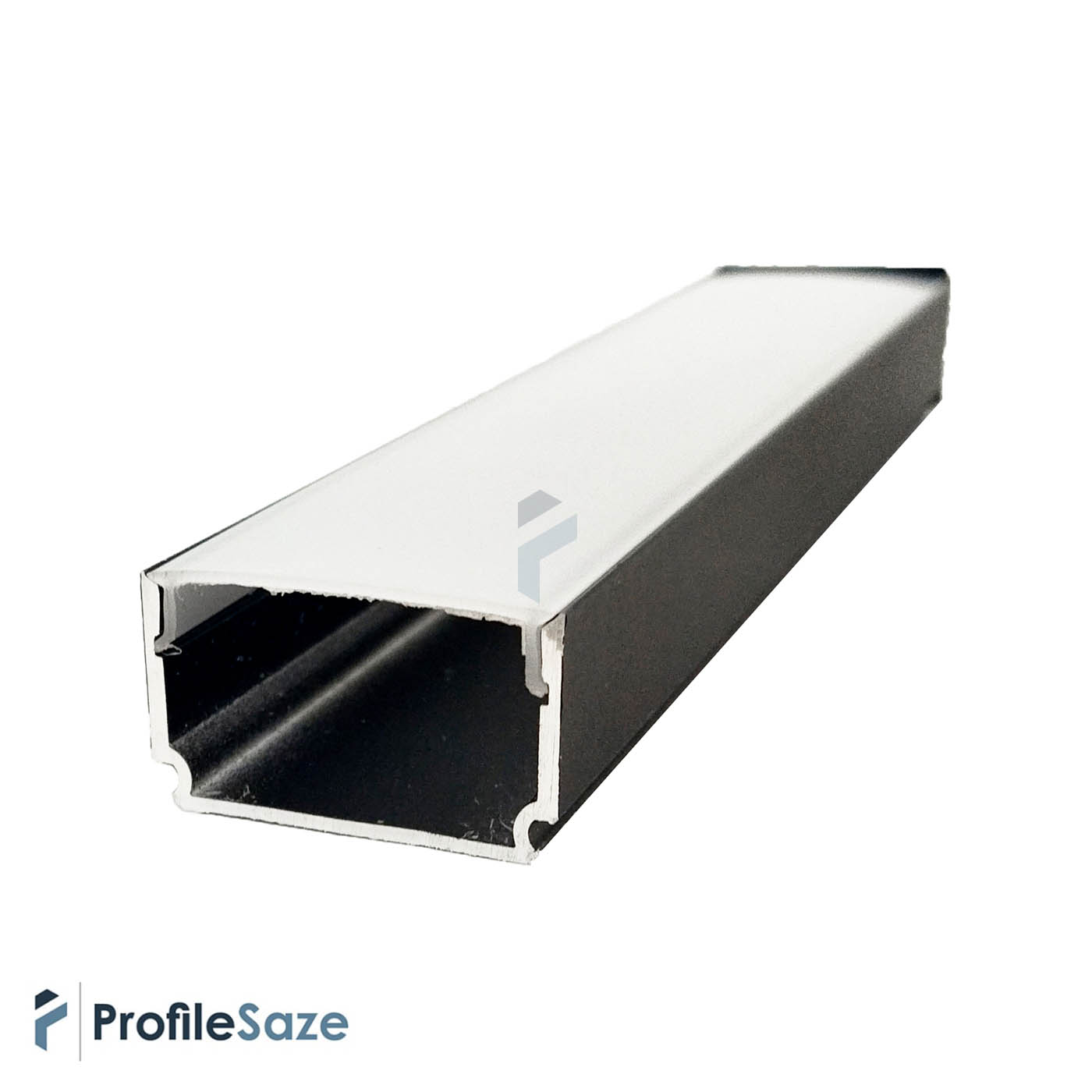 پروفیل نور خطی آلومینیومی 3 سانتی روکار کد L35-1B مشکی (شاخه 3 متری) + دیفیوزر رایگان
