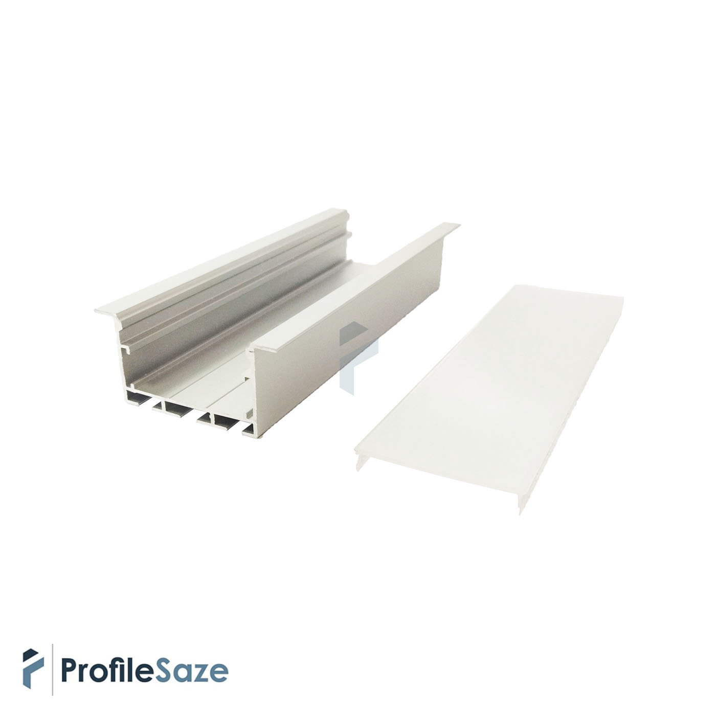 پروفیل نور خطی آلومینیومی 4/5 سانتی فنرخور کد L45W سفید (شاخه 3 متری) + دیفیوزر رایگان