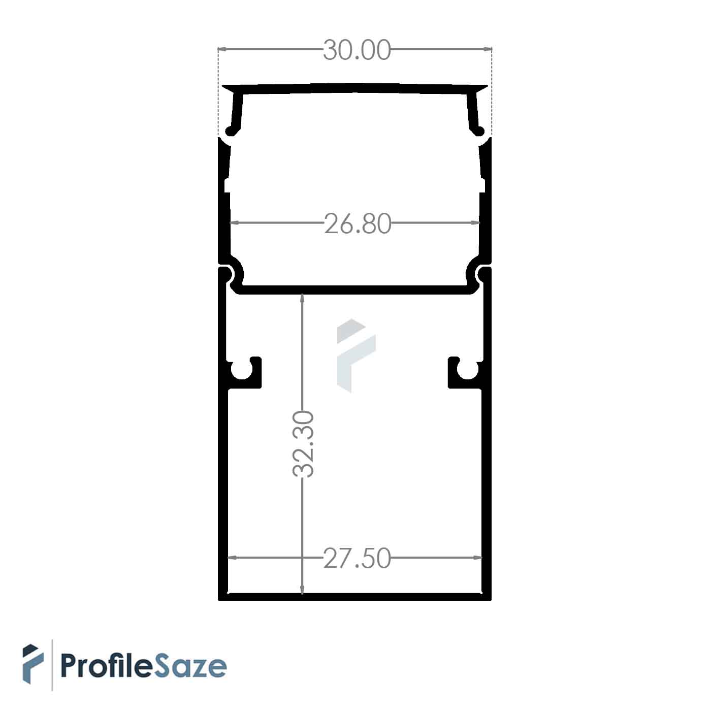 پروفیل نور خطی آلومینیومی دو تکه کد L35W سفید (شاخه 3 متری) + دیفیوزر رایگان