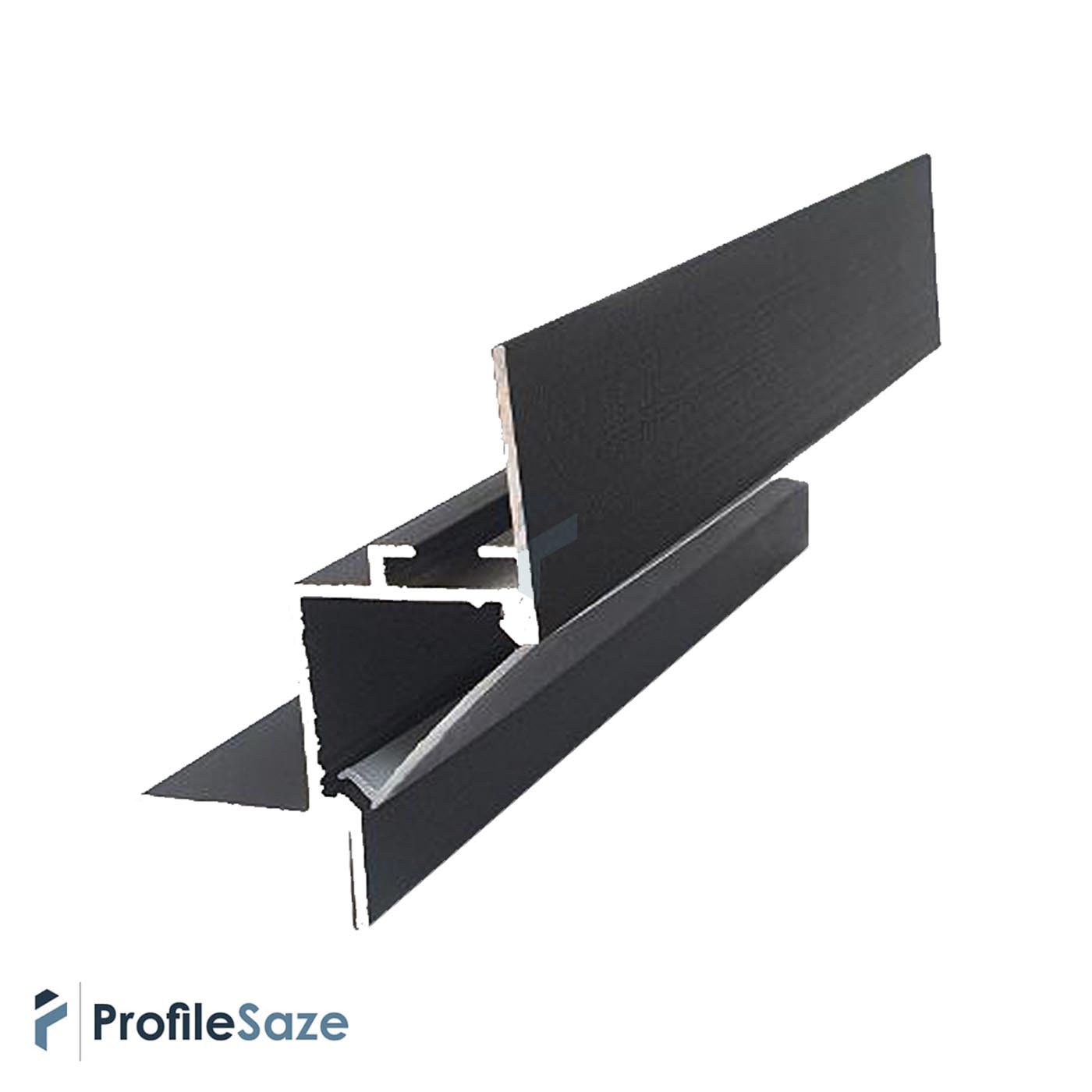 پروفیل نور خطی آلومینیومی مخفی کنافی کد LK6B مشکی (شاخه 3 متری)