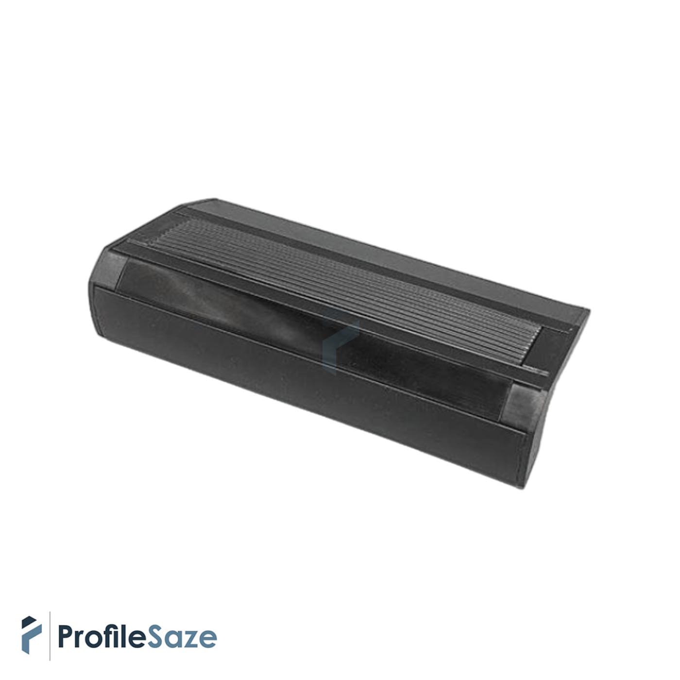ترمز پله آلومینیومی دوبل با شیار LED کد T6B مشکی (شاخه 6 متری)