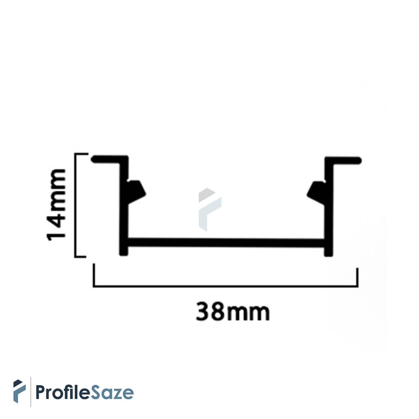پروفیل نور خطی صاف نور کنافی LCk3-B مشکی با دیفیوزر PMMA