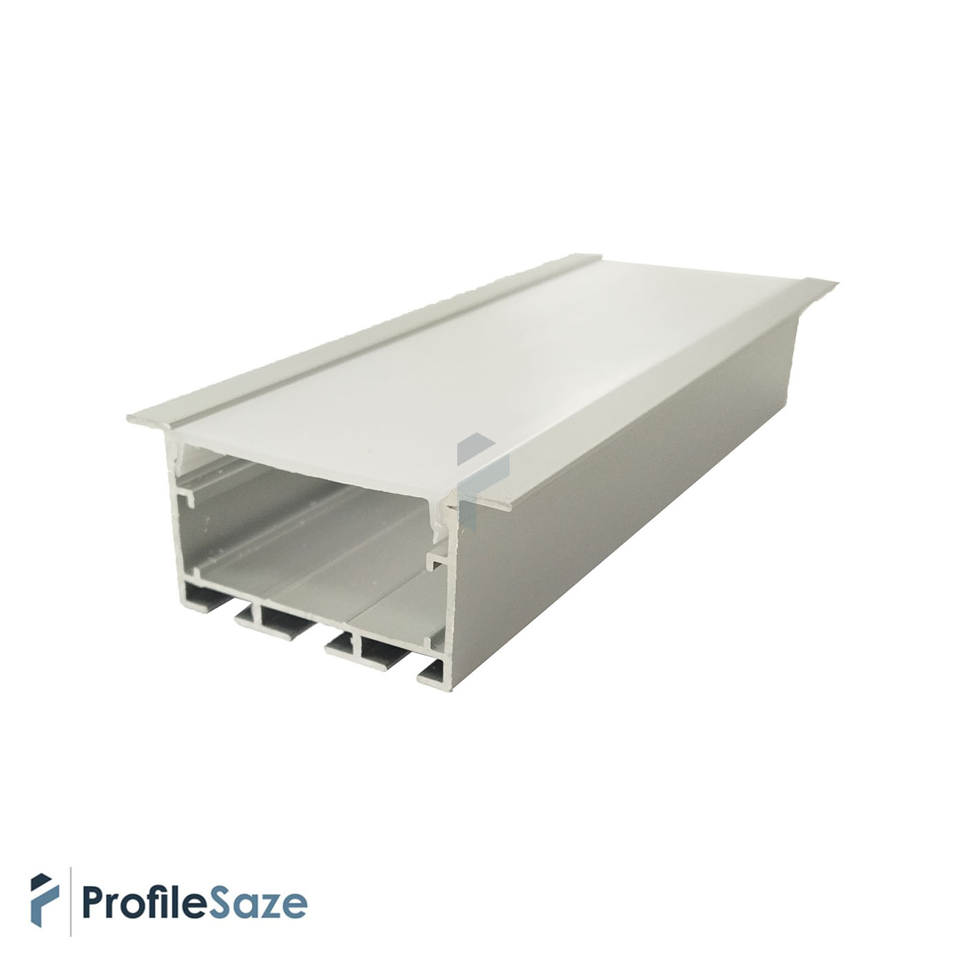 پروفیل نور خطی آلومینیومی 4/5 سانتی فنرخور کد L45W سفید (شاخه 3 متری) + دیفیوزر رایگان
